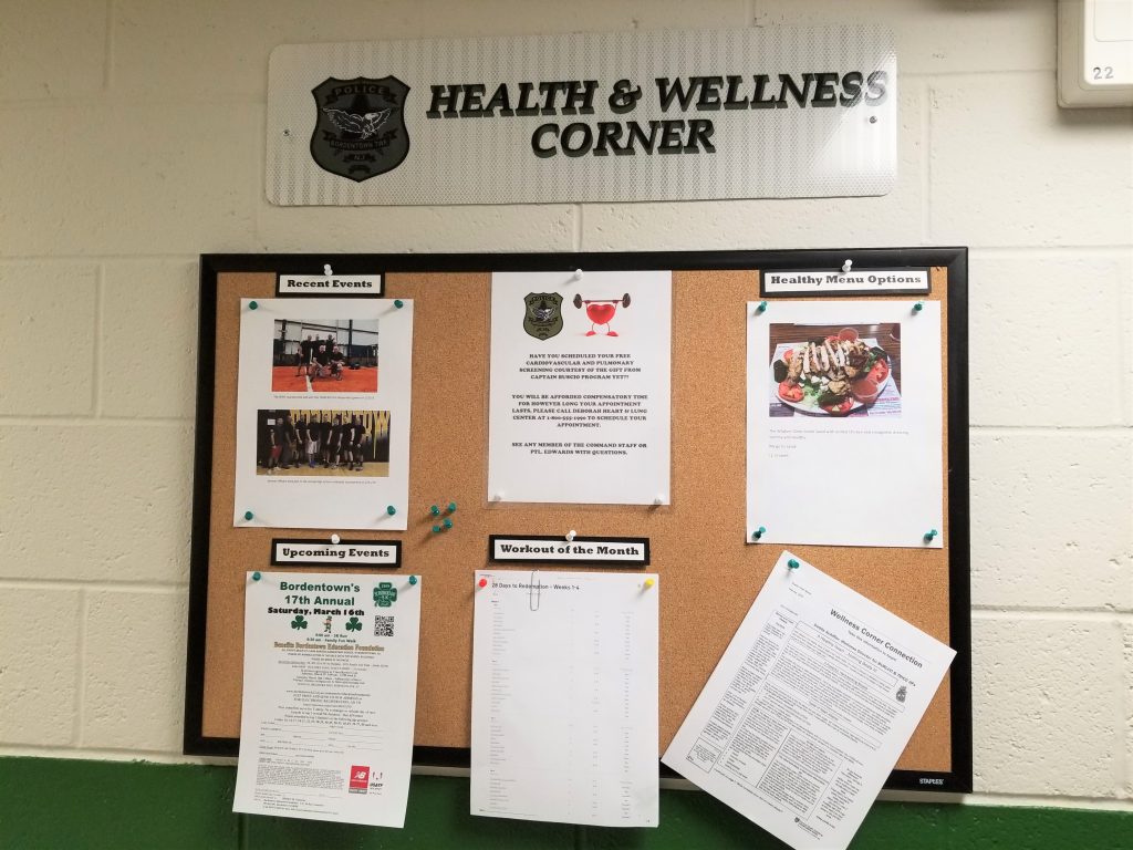 Health and Wellness Corner" Bulletin Board